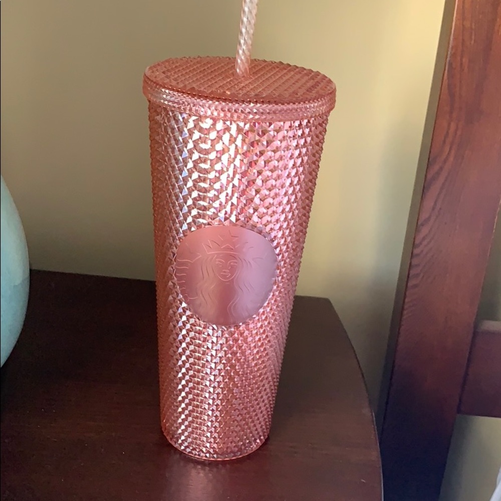 Starbucks rose gold studded cup